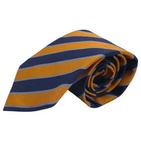 GEOFF NICHOLSON Diagonal Striped Tie - Blue & Orange