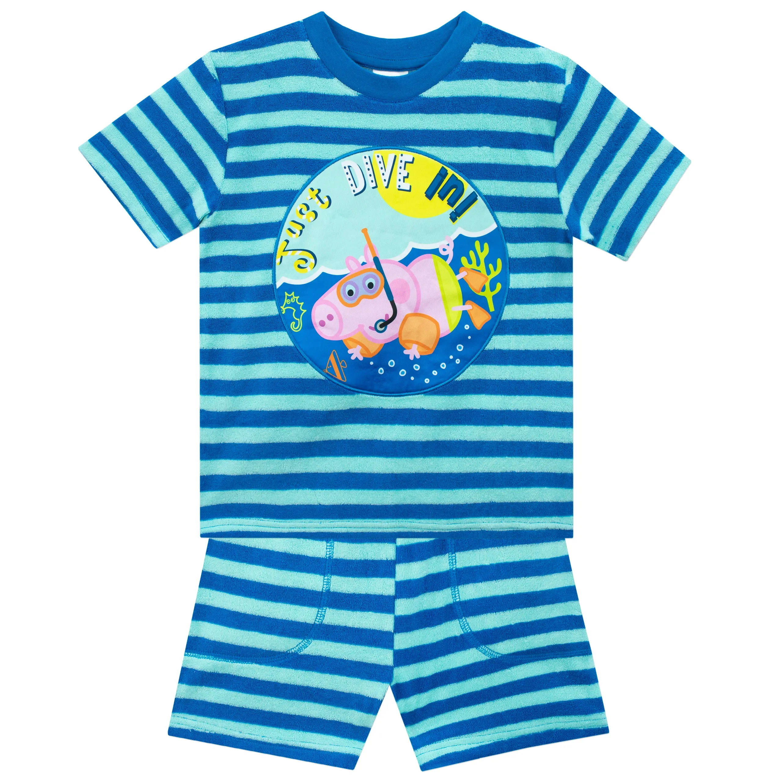 George Pig Towelling T-Shirt and Shorts Set