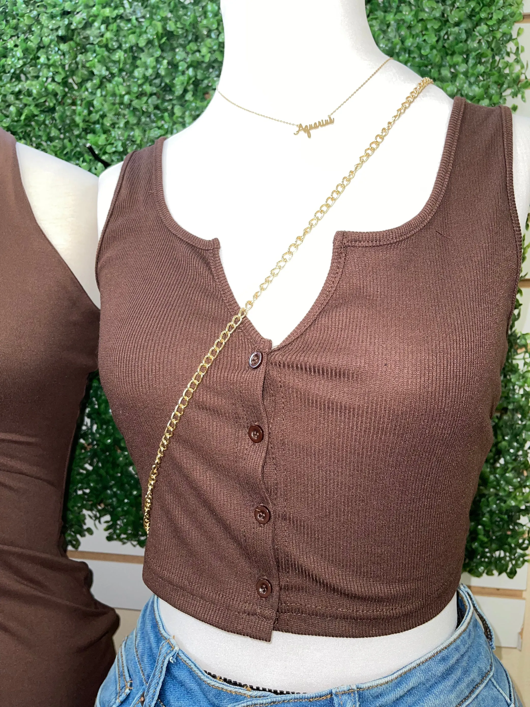 Gia Button Tank Top