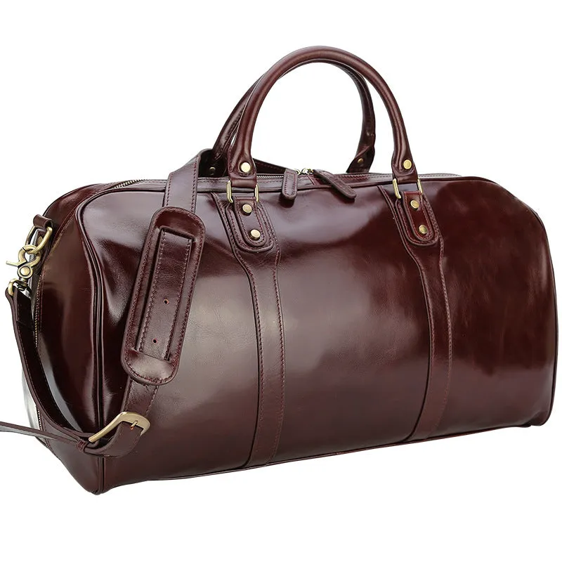 Gifts For Him Full Grain Leather Men's Travel Bag Men's Weekend Bag Leather Duffle Bag Hold All Bag