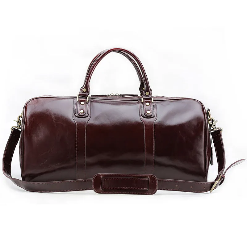 Gifts For Him Full Grain Leather Men's Travel Bag Men's Weekend Bag Leather Duffle Bag Hold All Bag