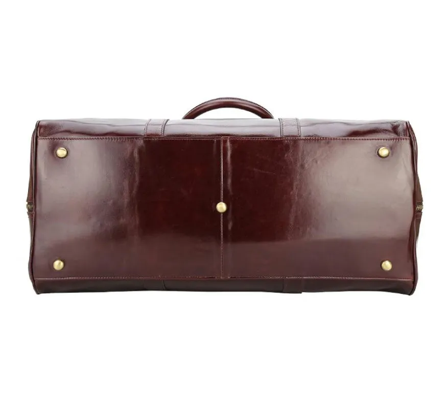 Gifts For Him Full Grain Leather Men's Travel Bag Men's Weekend Bag Leather Duffle Bag Hold All Bag