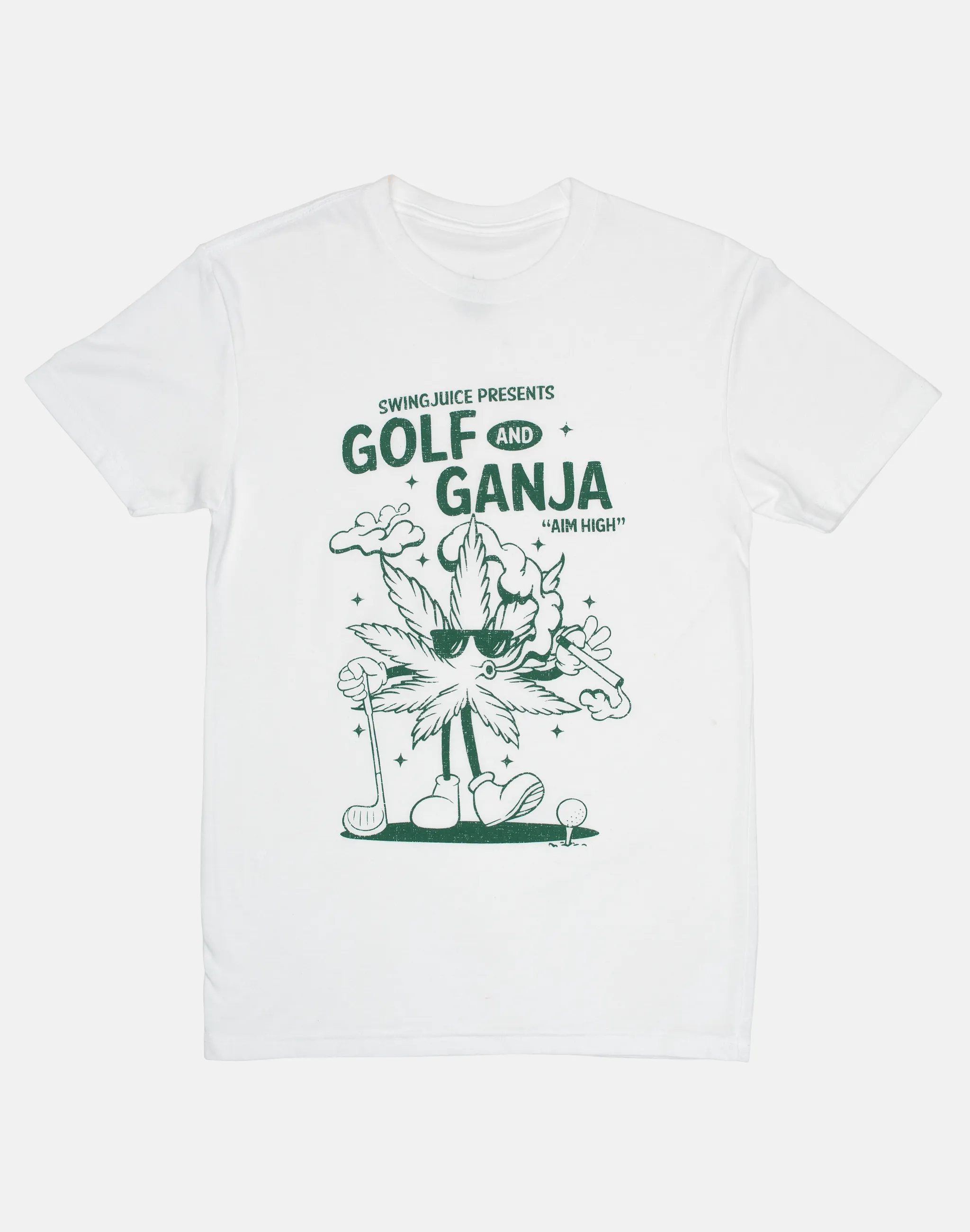 Golf & Ganja Distressed Unisex T-Shirt