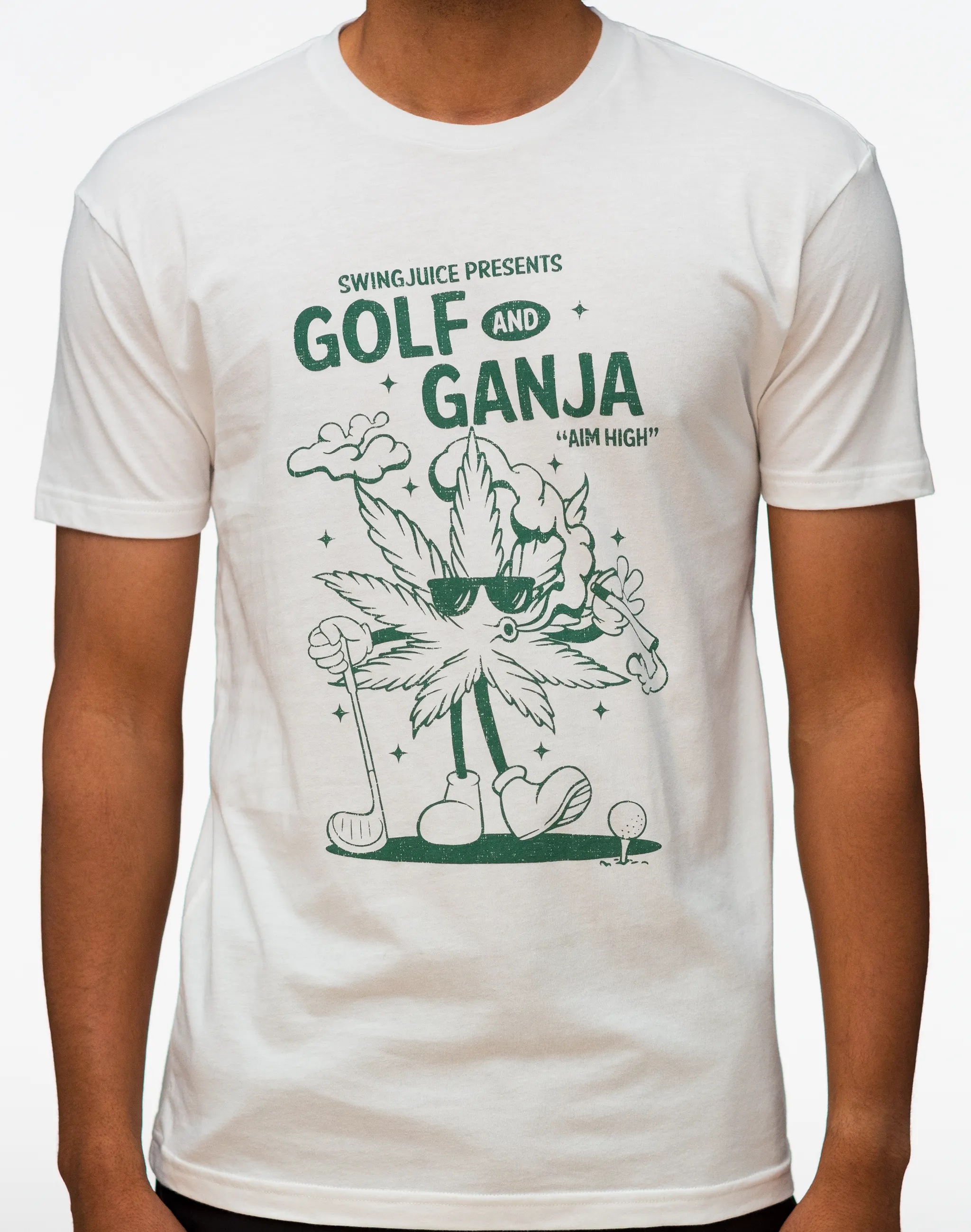 Golf & Ganja Distressed Unisex T-Shirt