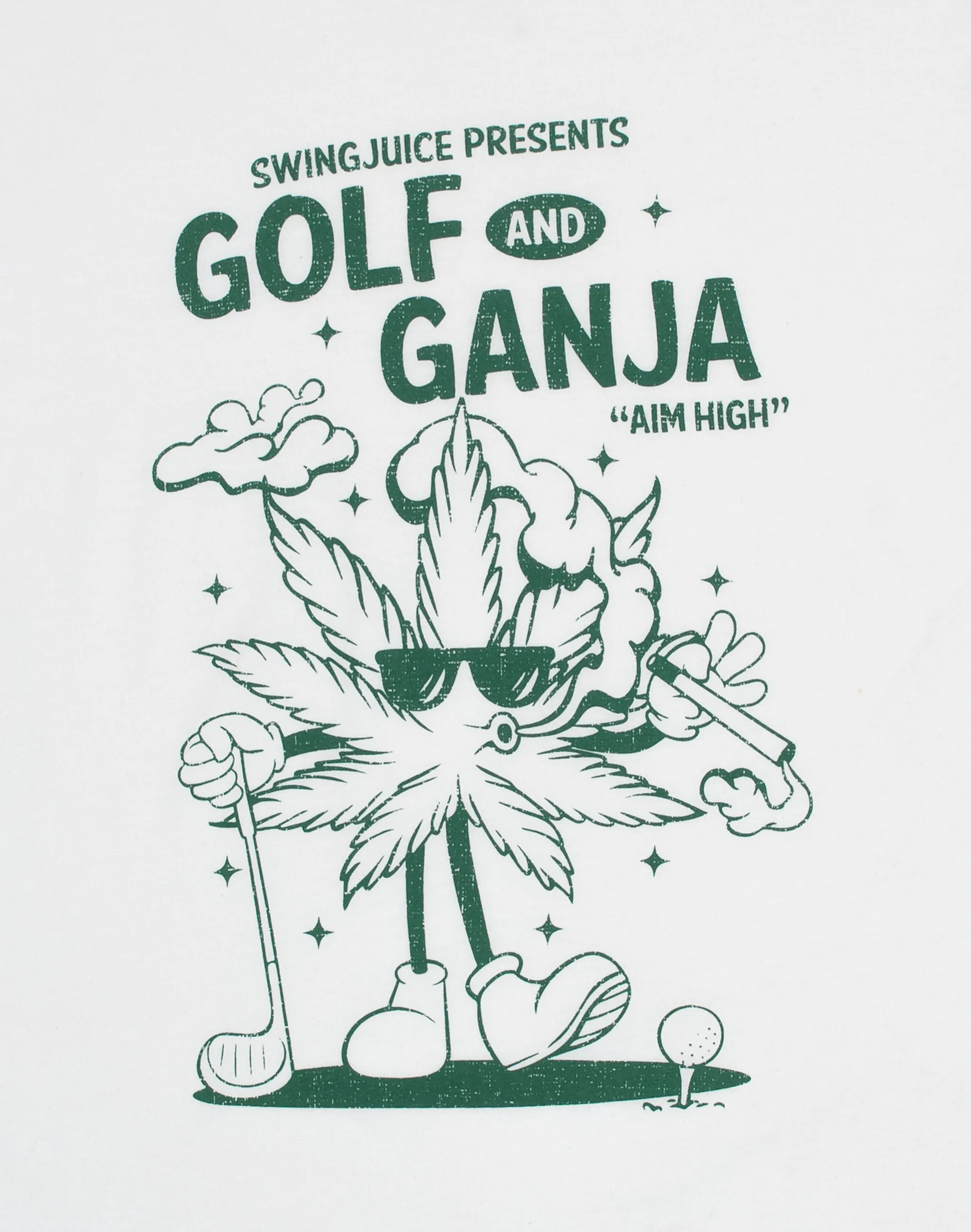 Golf & Ganja Distressed Unisex T-Shirt