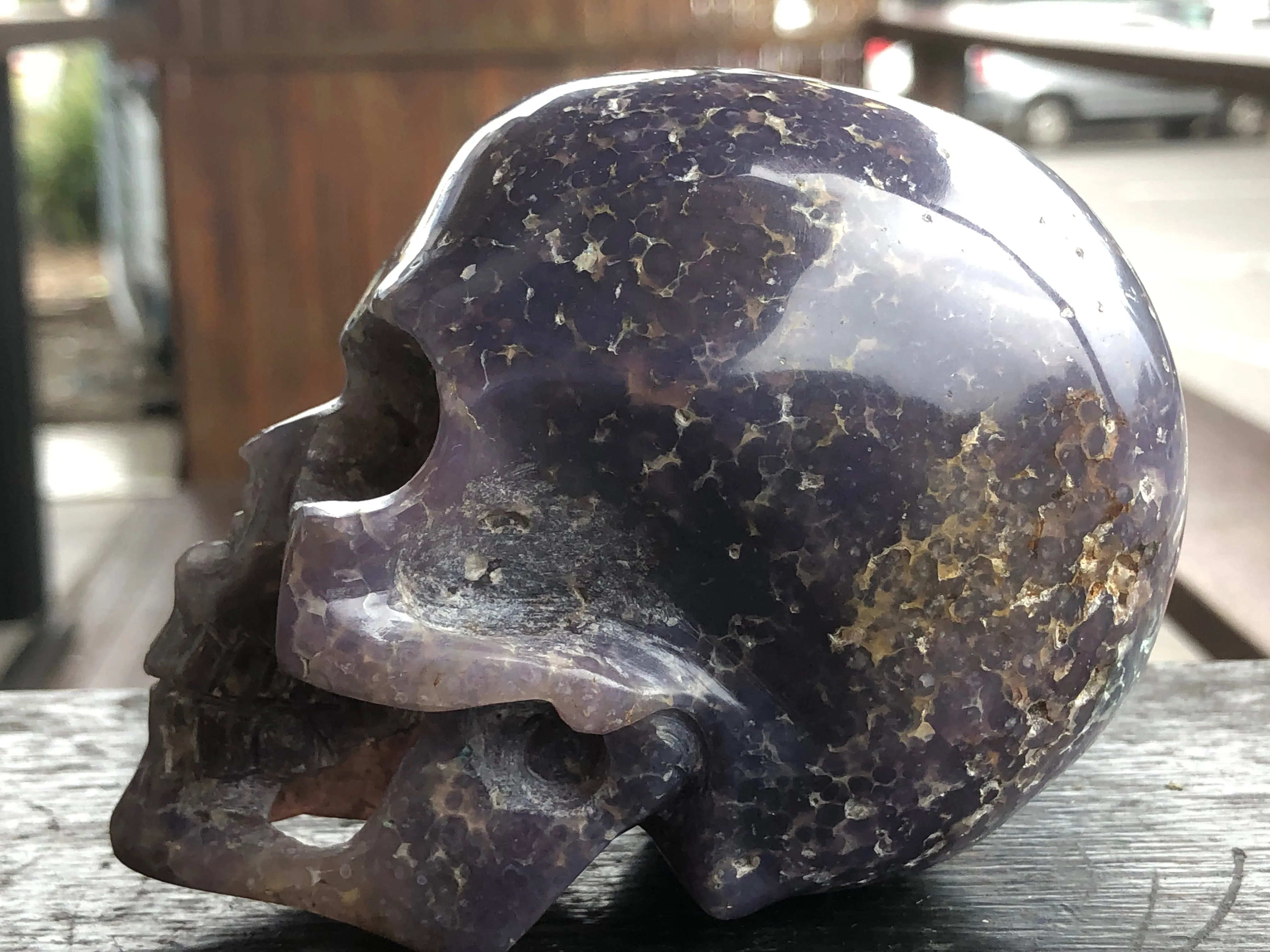 Grape Agate Skull [1k1337]