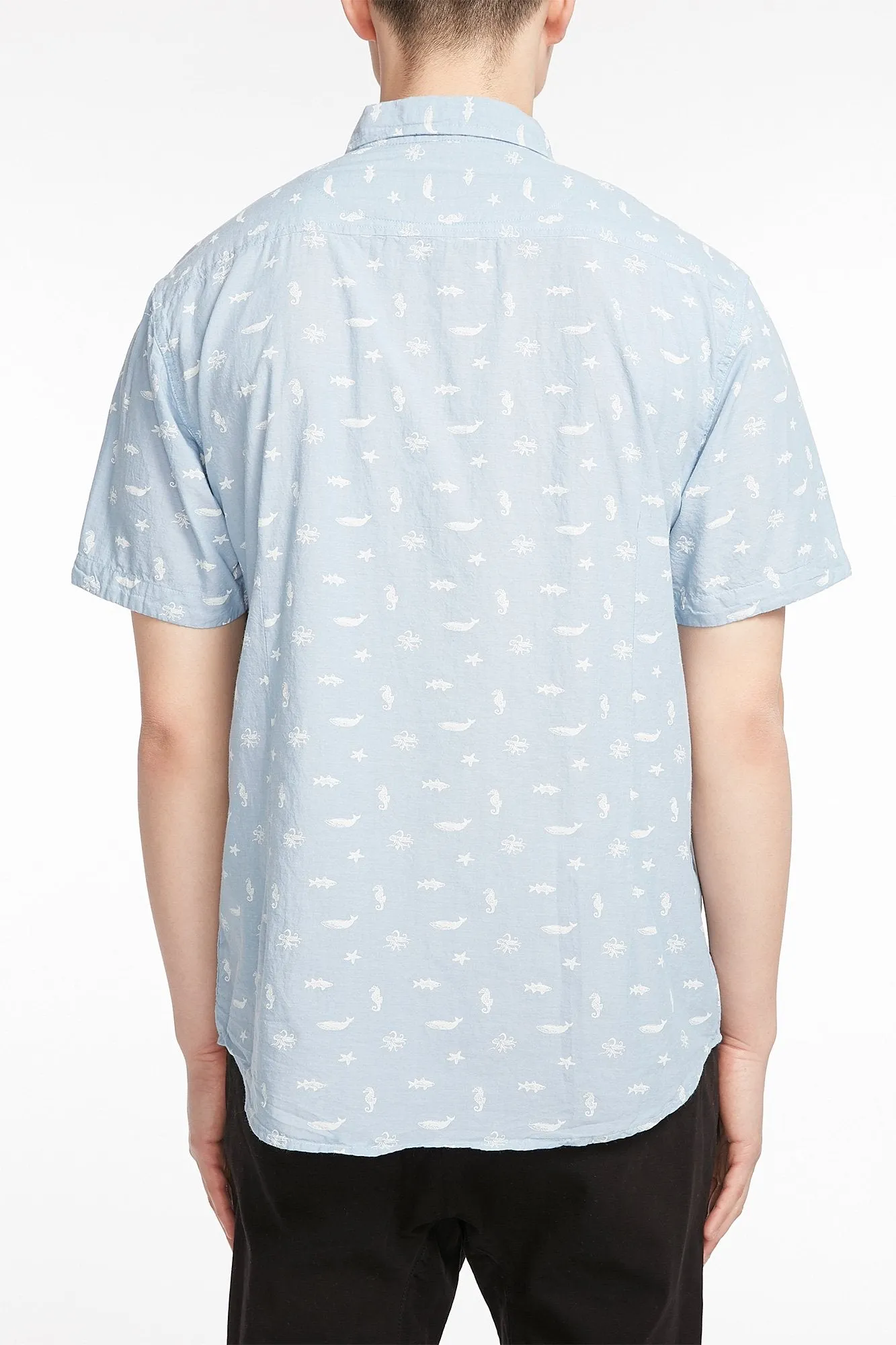 Guys Sea-Creature Button-Up Pocket Shirt