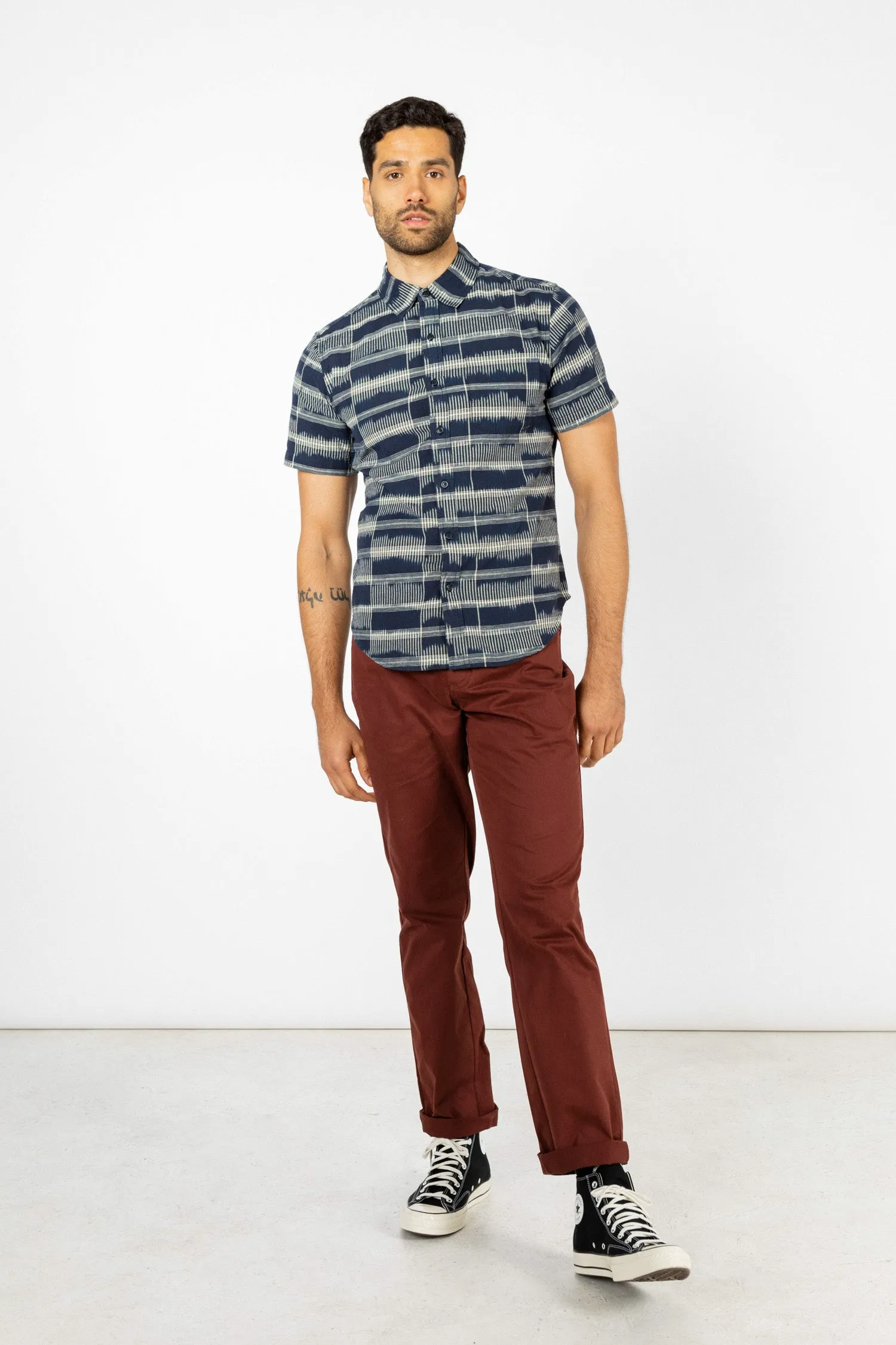 Harbor Slim Shirt / Ikat Plaid