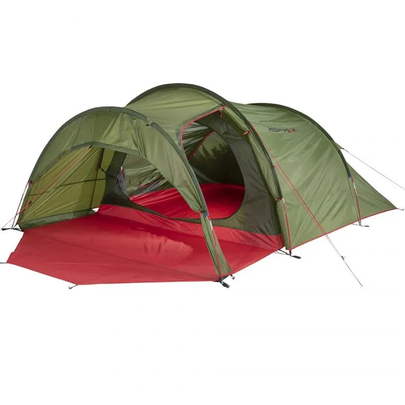 High Peak Goshawk 4 Tent - Green/Red