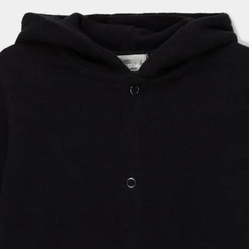 hooded baby sweater jacket in black