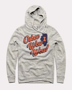 Illinois Oskee Wow Wow! Athletic Grey Hoodie