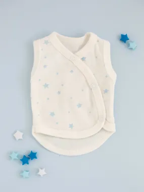 Incubator Vest, Blue Stars, Premium 100% Organic Cotton