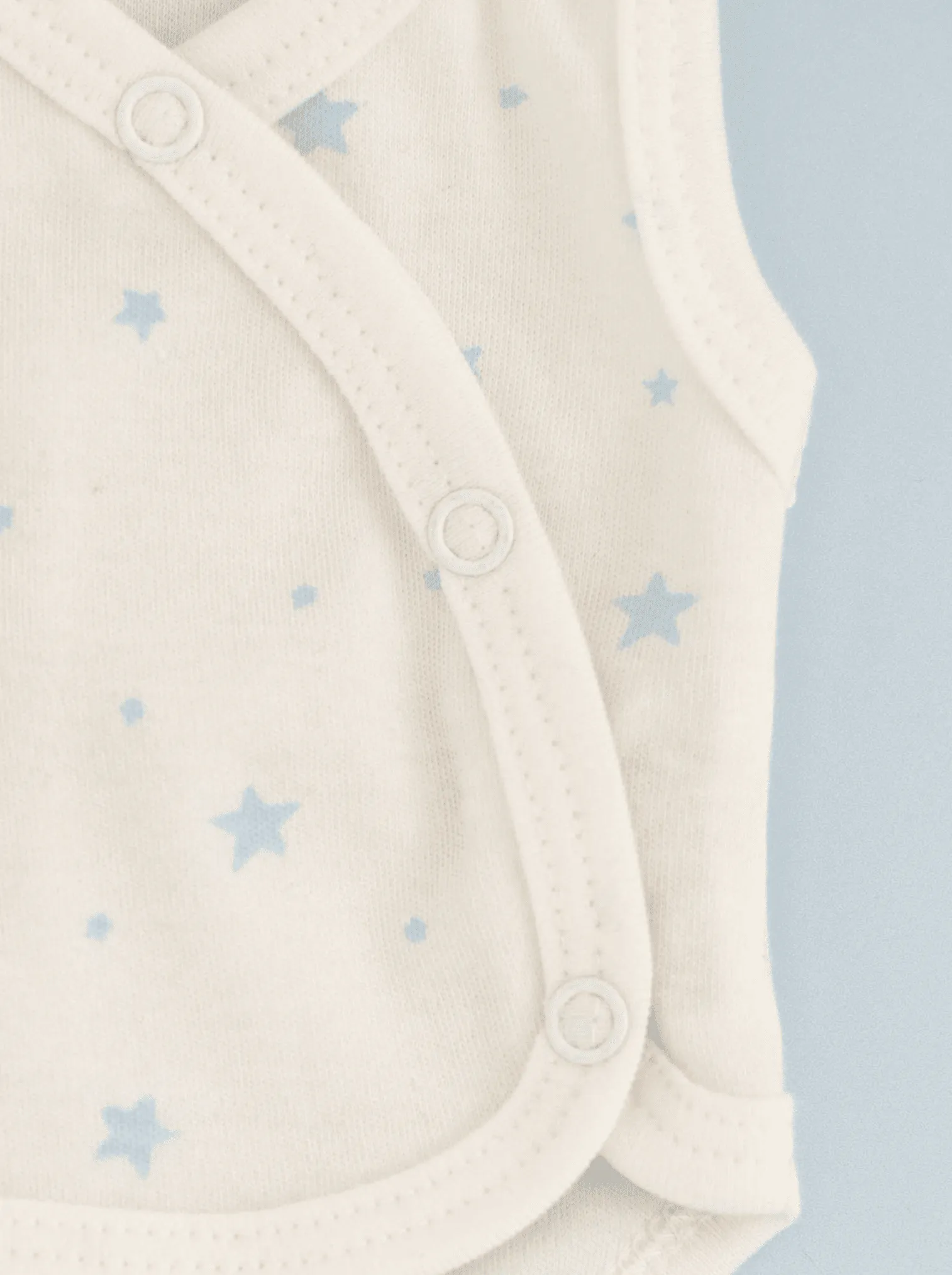 Incubator Vest, Blue Stars, Premium 100% Organic Cotton