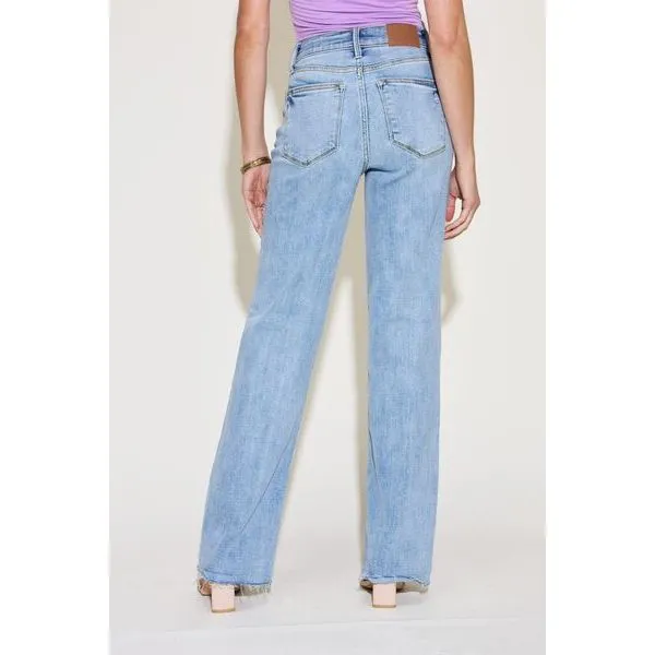 Judy Blue Full Size V Front Waistband Straight Jeans