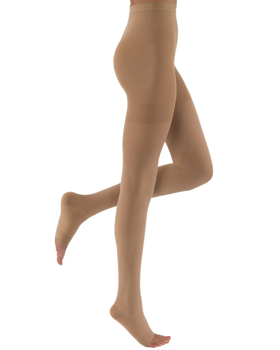 Juzo Naturally Sheer OPEN TOE Pantyhose 15-20 mmHg