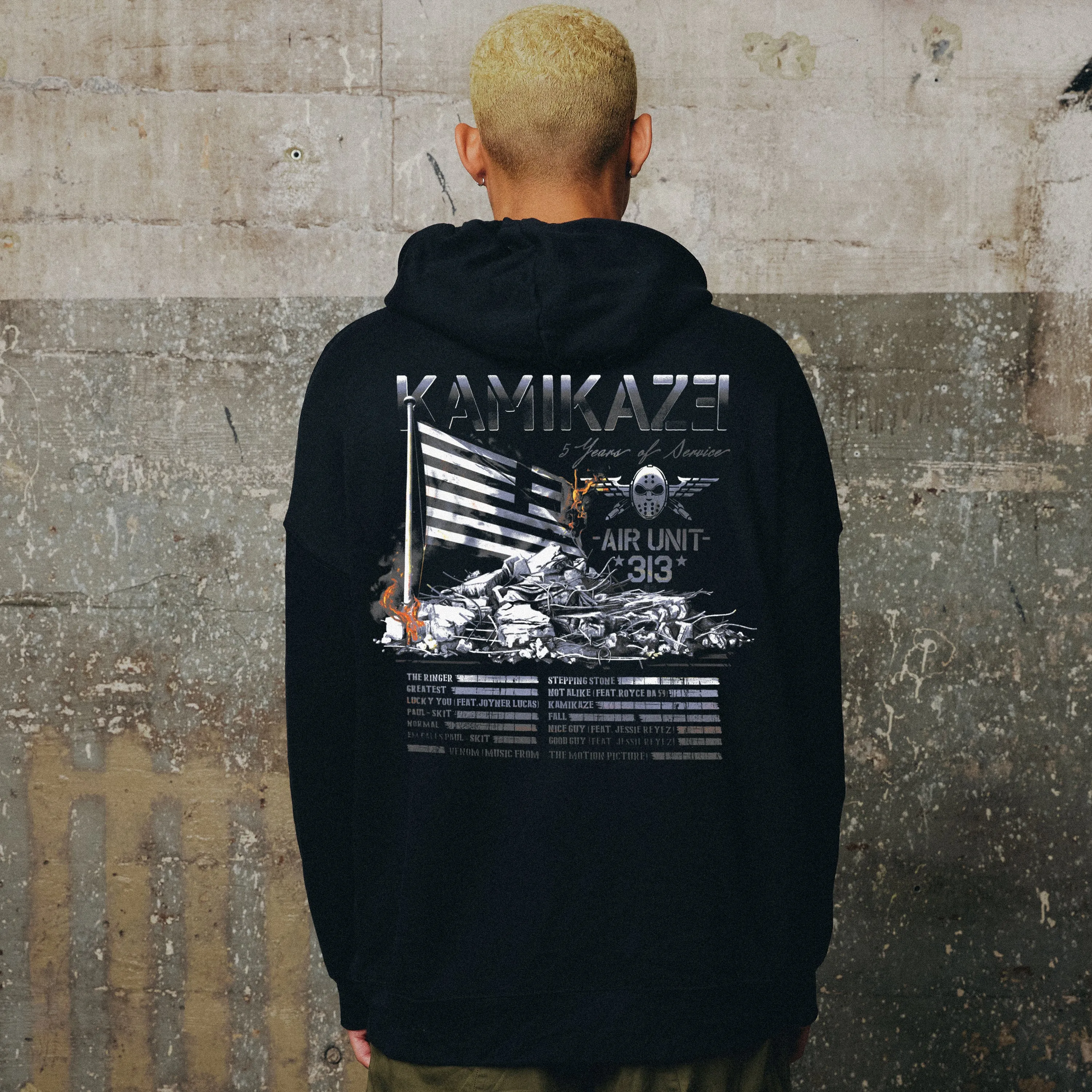 Kamikaze Flag Hoodie (Black)