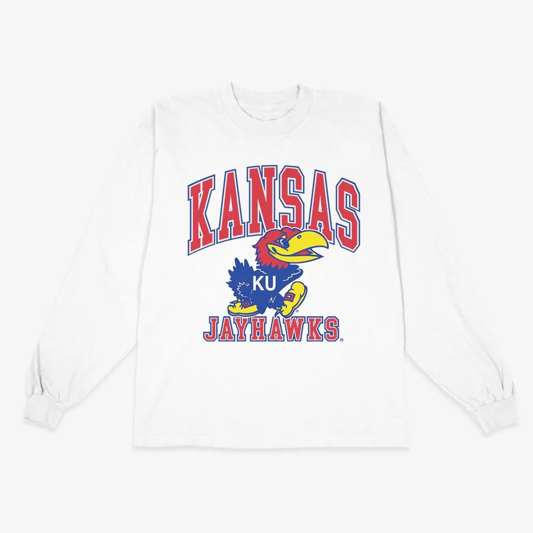 Kansas Jayhawks Big Logo L/S Tee