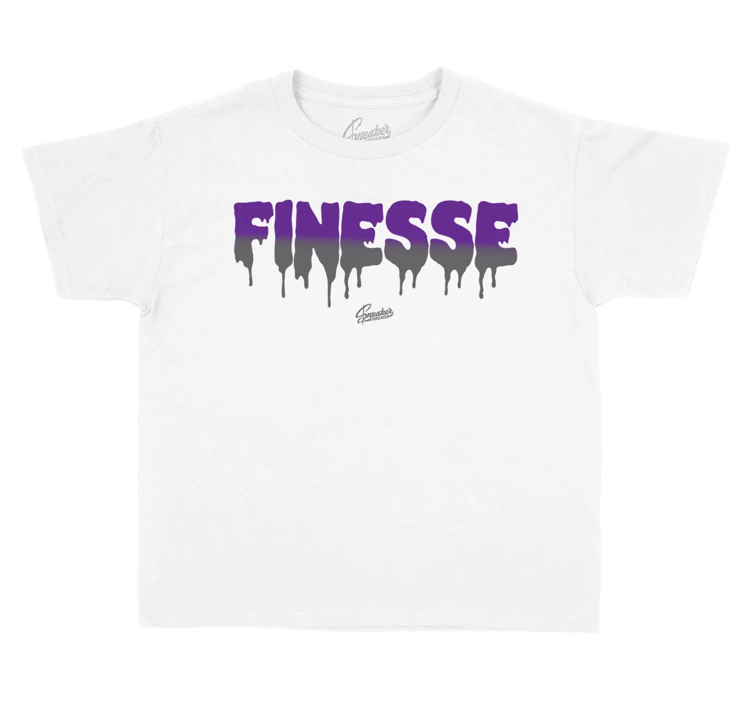 Kids Flint 7 Grey Shirt - Finesse - White