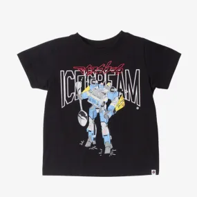 kids icecream robot s/s knit (black)