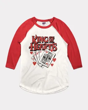 King of Hearts Red & White Raglan T-Shirt