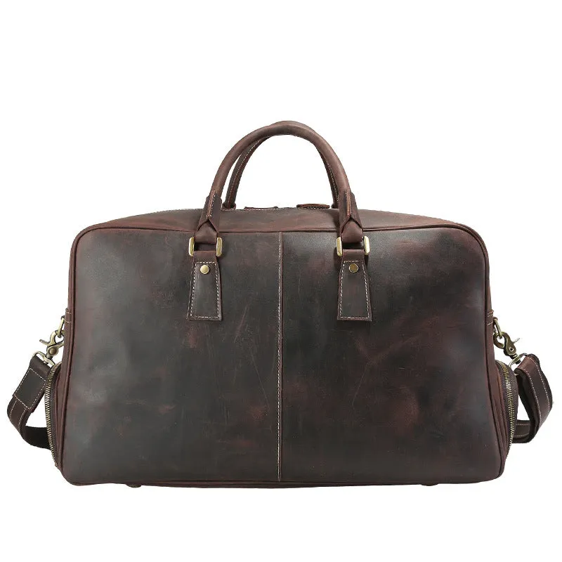 Leather Duffel Bag Vintage Carry-On Weekender Duffle Bag Travel Bag Overnight Traveling Bag