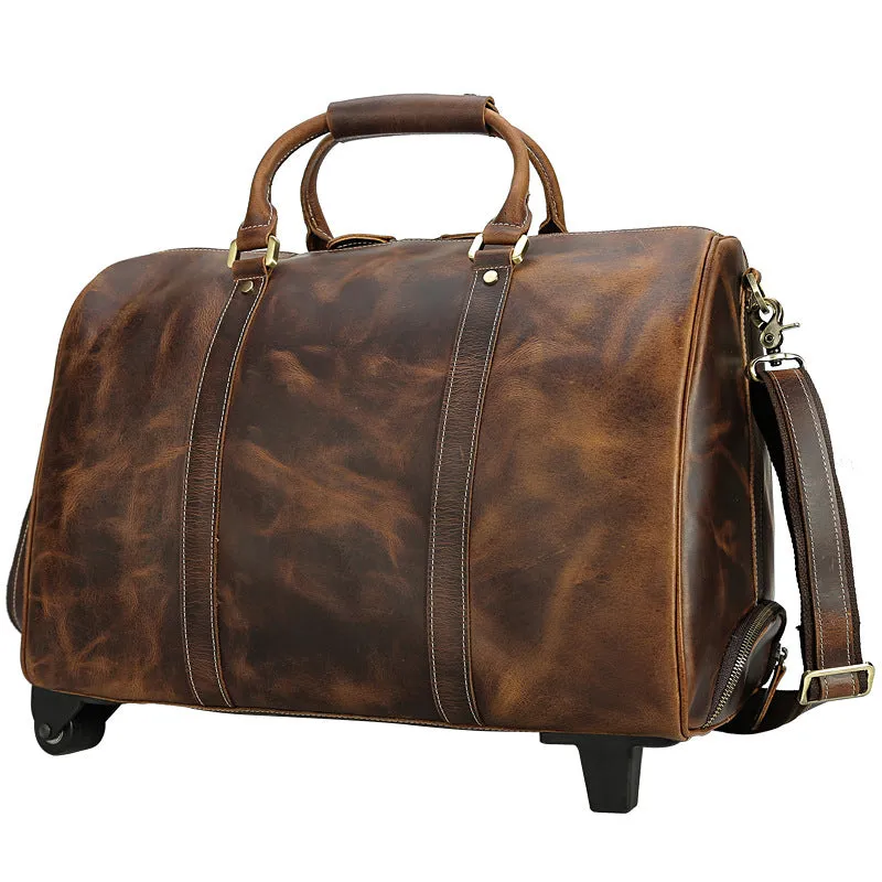 Leather Luggage Bag Travel Bag Duffel Bag Vintage Weekender Bag Men Duffle Bag Christmas Gifts