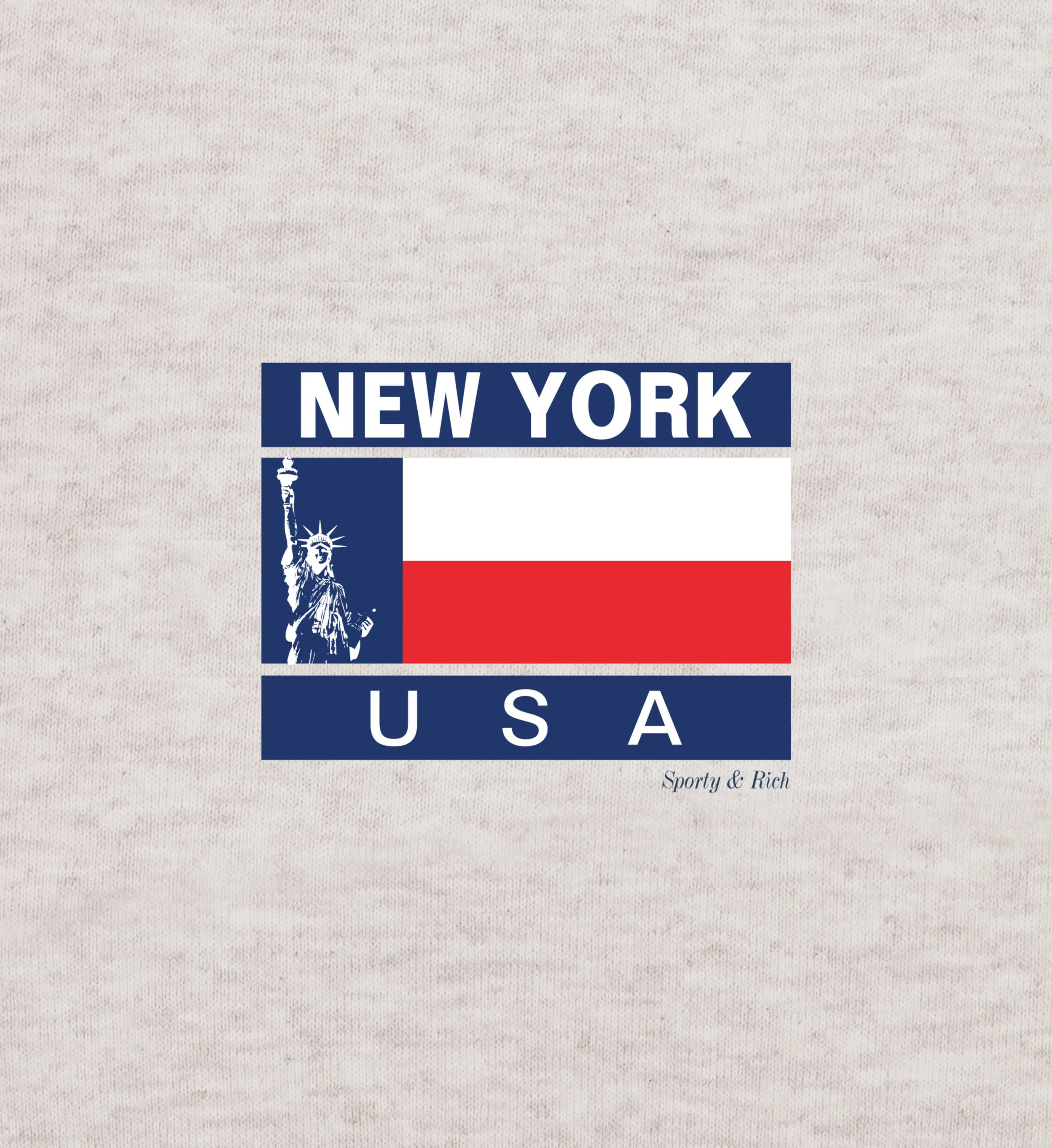 Liberty T-Shirt - Heather Gray/Sports Red/Navy