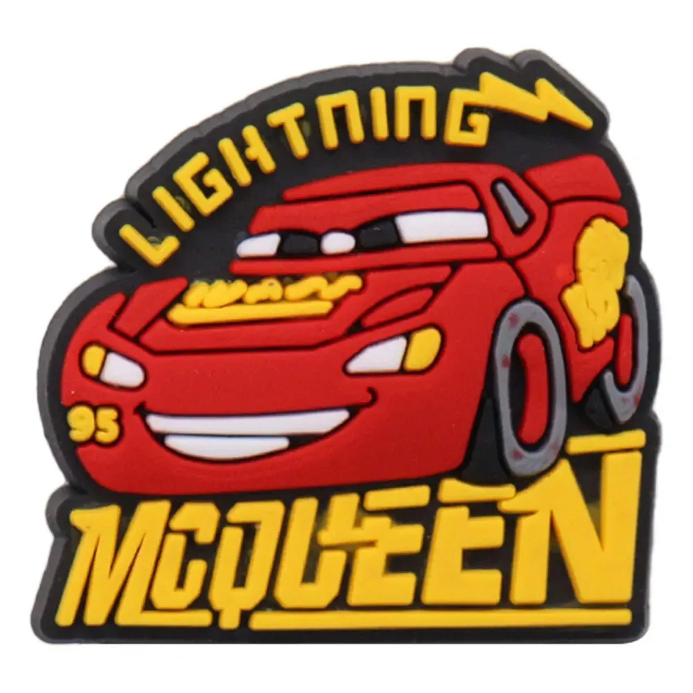 Lightning McQueen Flo Boys Favorite Sandals Shoe Buckle Charms Cars Decorations Gift