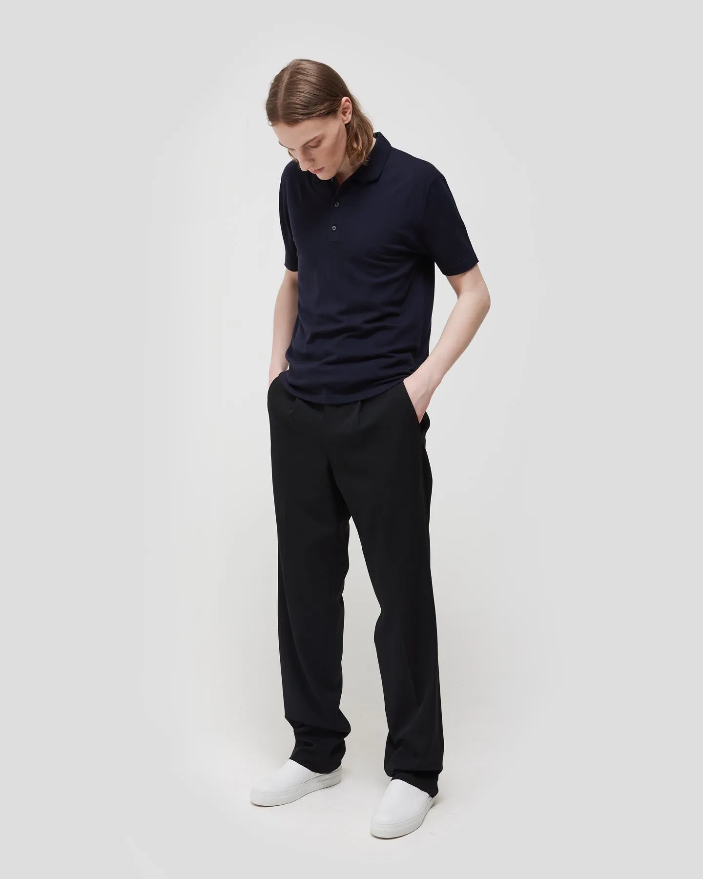 Loreto 2.0 Short Sleeve Wool and Cashmere Unisex Polo Shirt