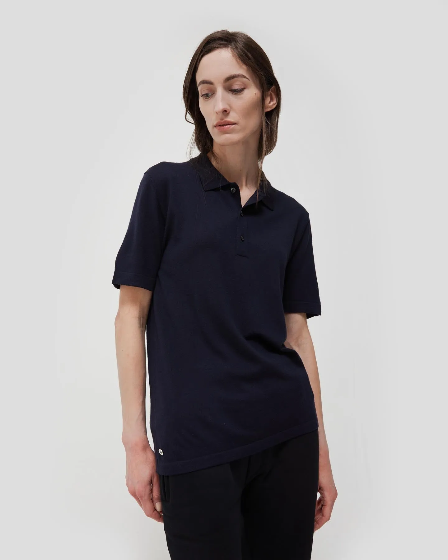 Loreto 2.0 Short Sleeve Wool and Cashmere Unisex Polo Shirt