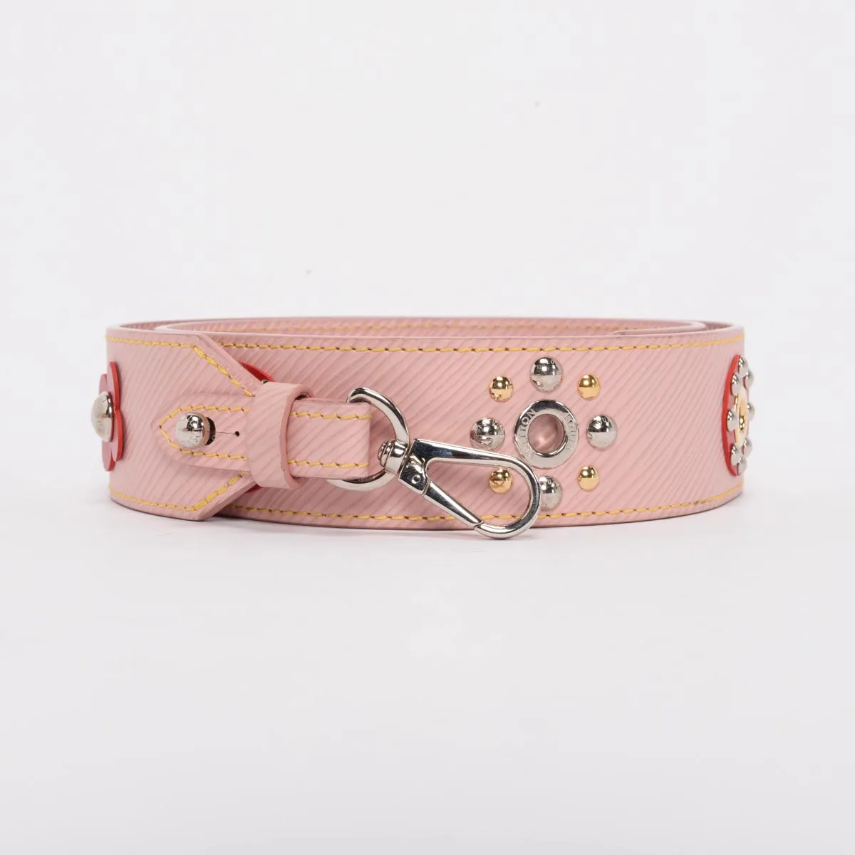 Louis Vuitton Rose Ballerine Epi Leather Mechanical Flower Bag Strap