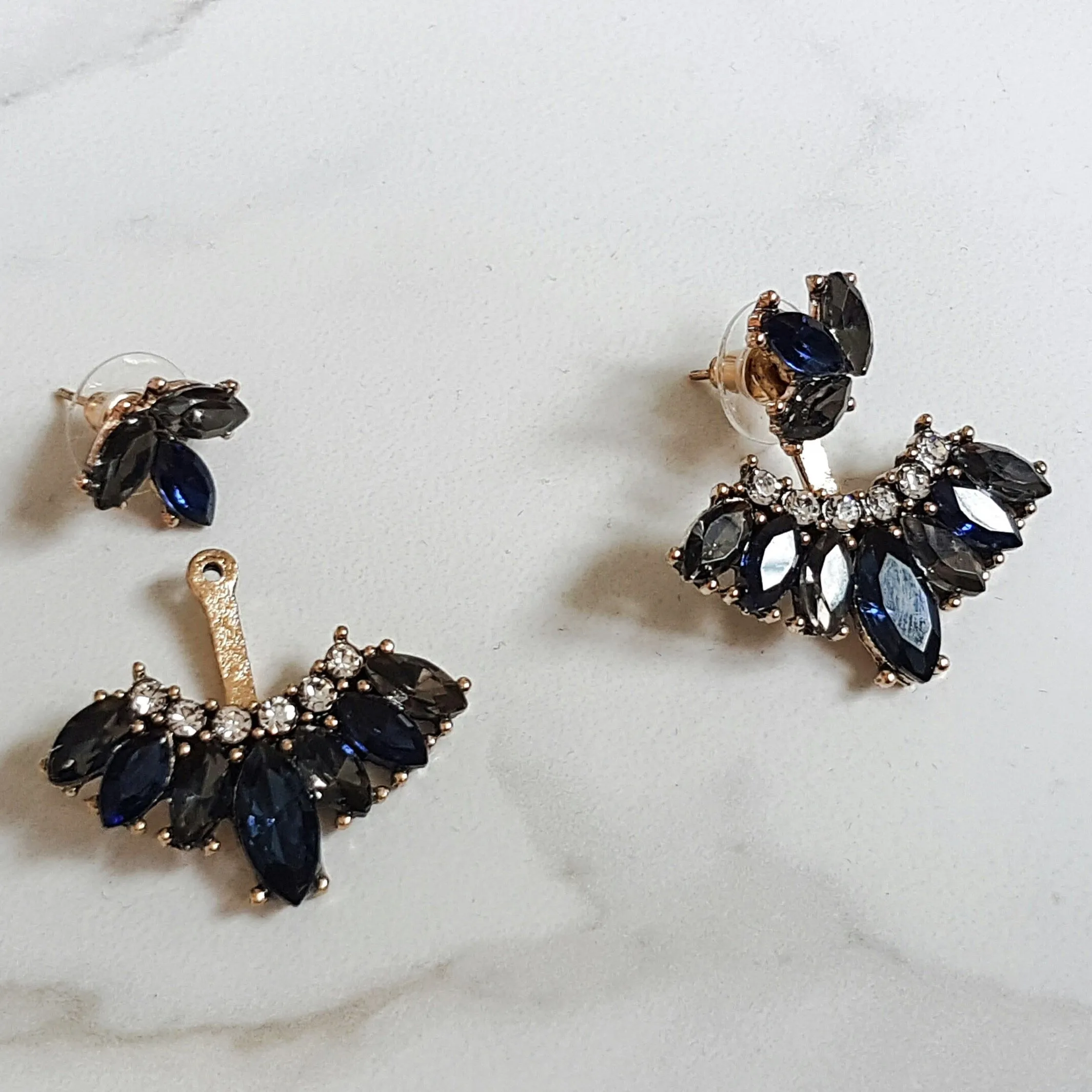 LUCIA Blue Ear Jacket Earrings