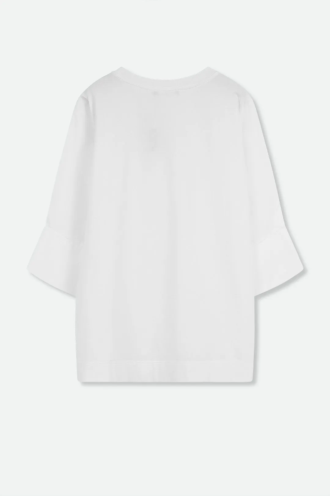 MANDA WIDE CUFF TOP IN ITALIAN JERSEY AND POPLIN COTTON