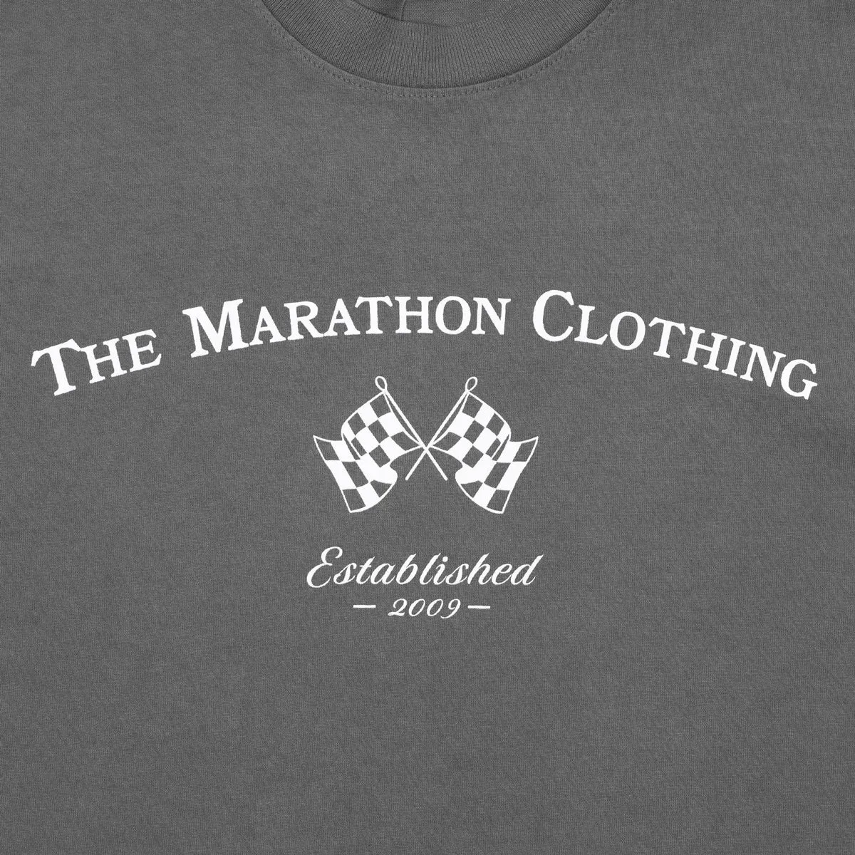 Marathon Victory Flags T-Shirt - Slate Grey/White