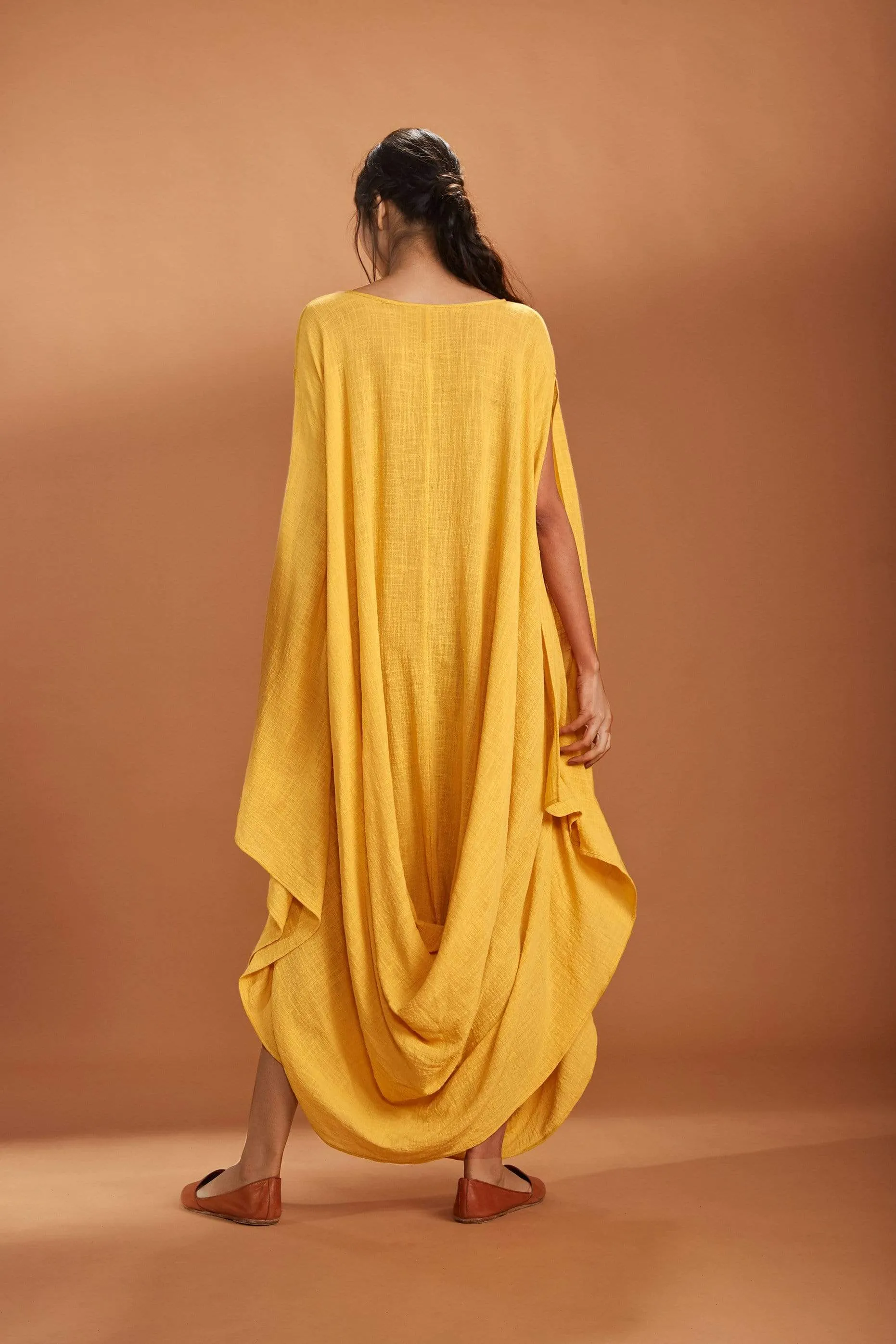 MATI COWL DRESS YELLOW