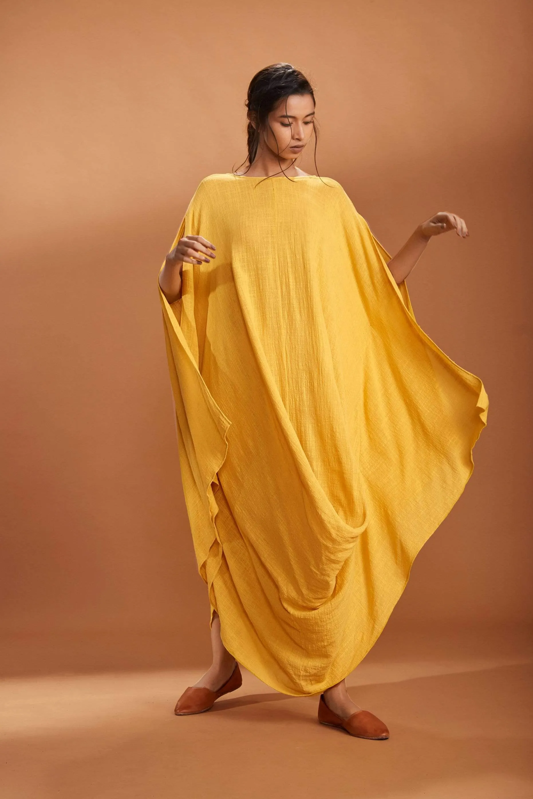 MATI COWL DRESS YELLOW