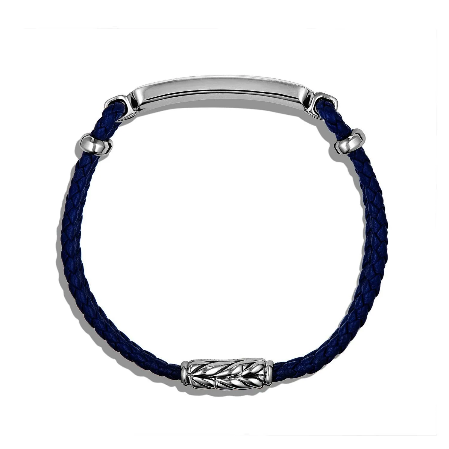 Men's Station Blue Leather Bracelet with Lapis Lazuli