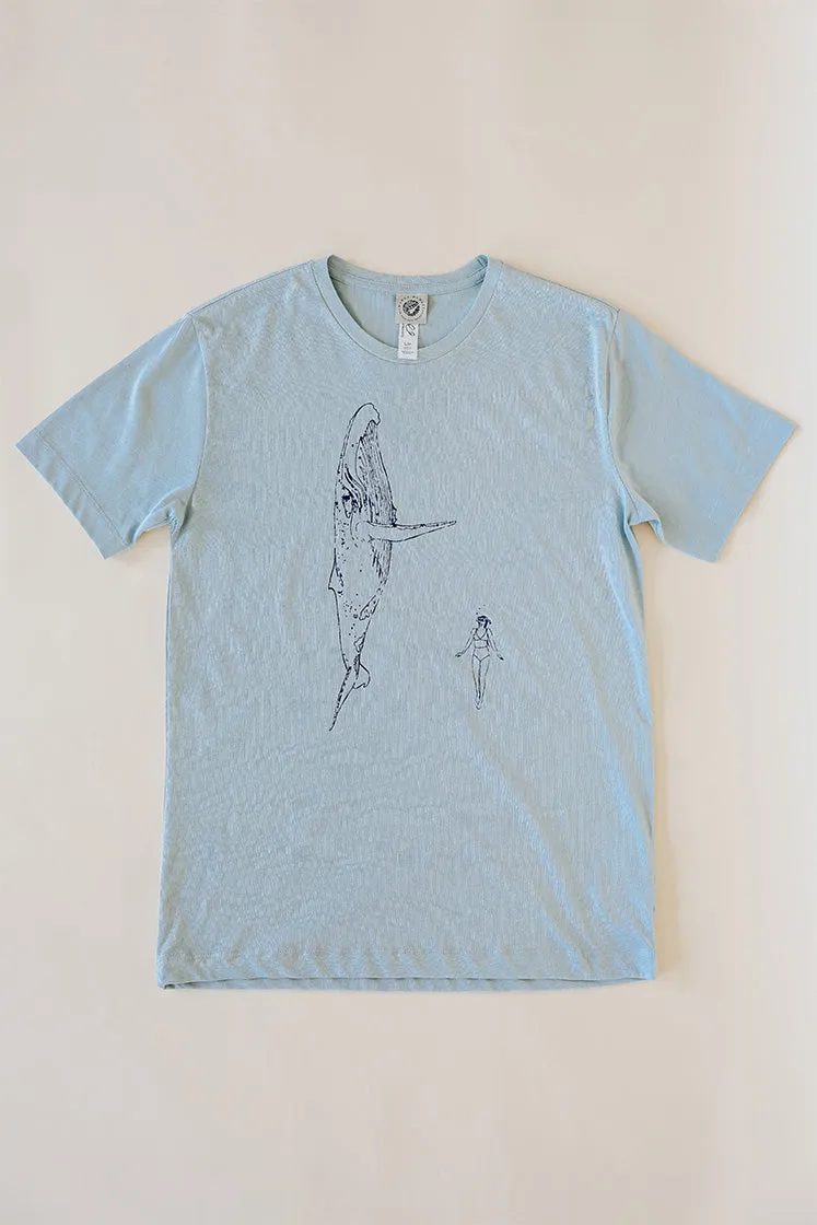 Men's Whale Dance Tee - Sky Blue