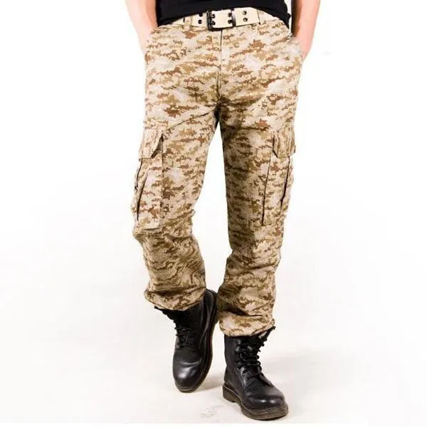 Military Camo Multi-pocket Plus Size Men's Pants