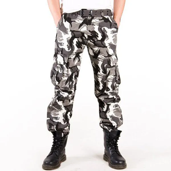 Military Camo Multi-pocket Plus Size Men's Pants