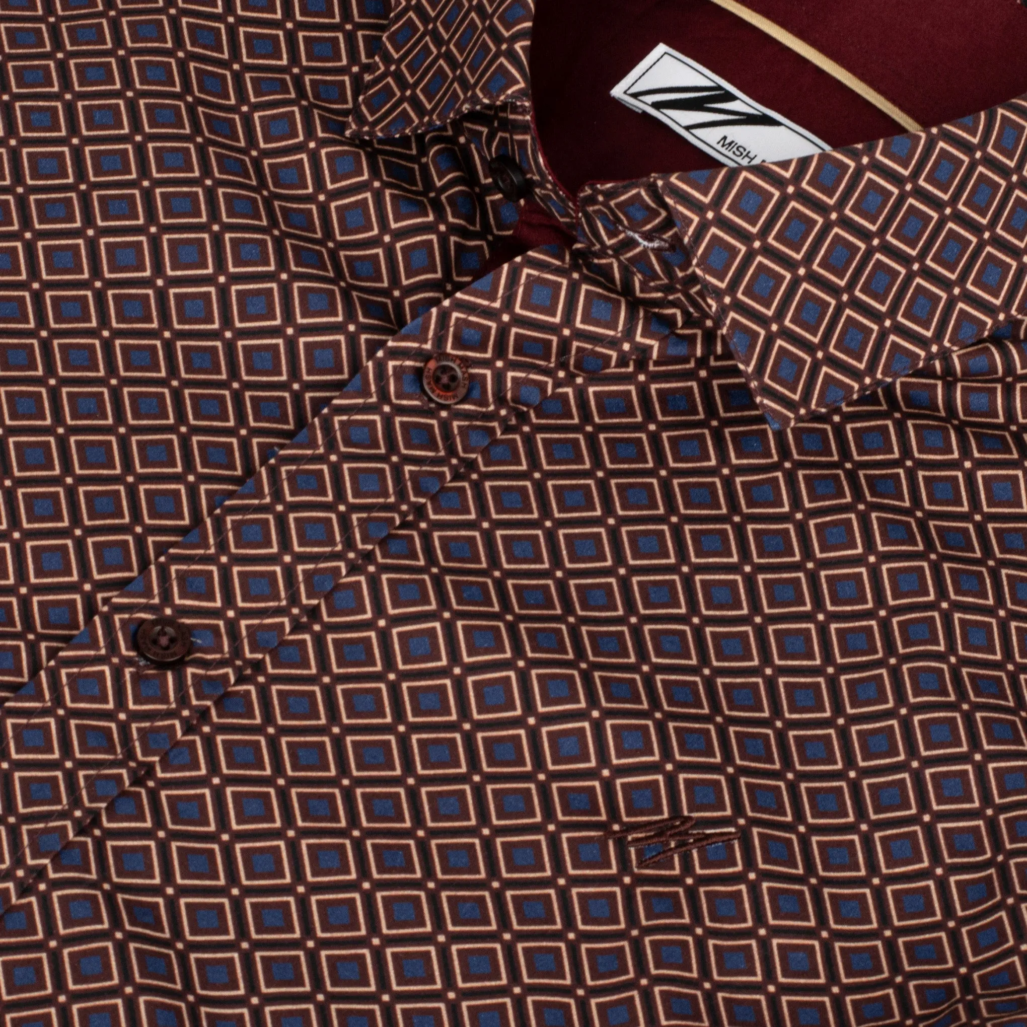 Mish Mash Alto Pattern Shirt Brown