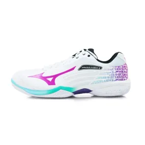 Mizuno Wave Claw 2 Badminton Shoes | White/Blue/Curacao