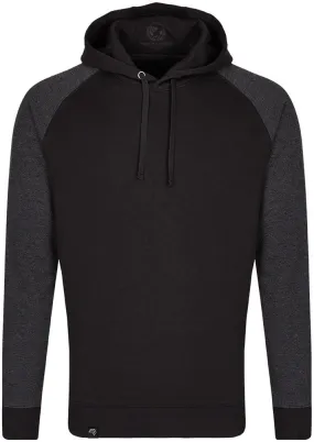 MMT 0611 ― Bi-Color No Pocket Hoodie Sweatshirt - Schwarz / Grau Melange