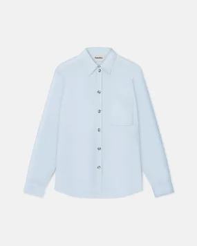 Mya - Light Poplin Shirt - Sky Blue