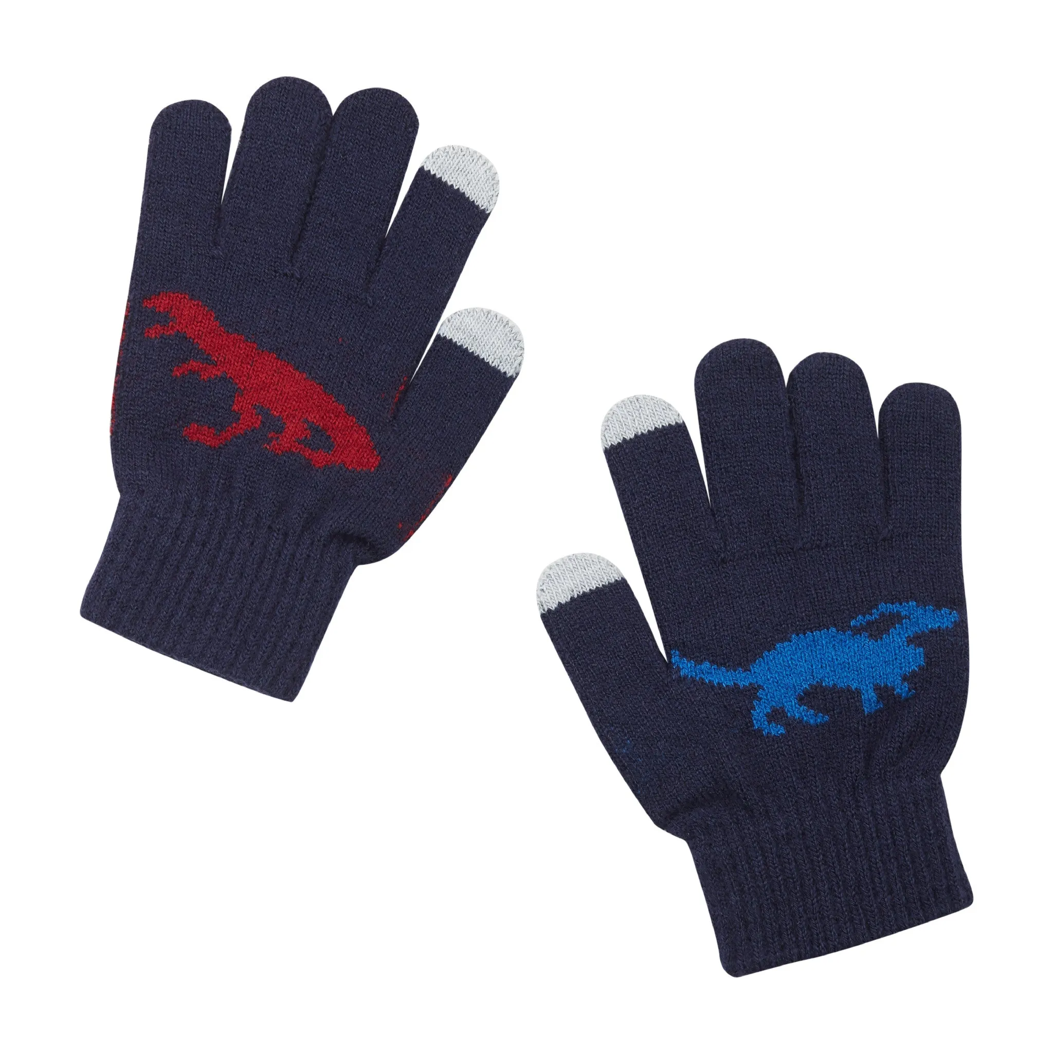 Navy Dino Hat & Gloves Set