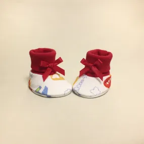 NICU Booties Landing Zone Red