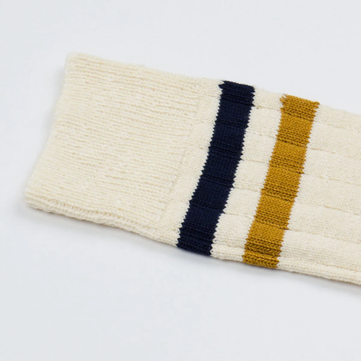 Norse Projects - Bjarki Slub Stripe Socks - Cadmium Orange