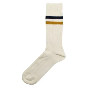 Norse Projects - Bjarki Slub Stripe Socks - Cadmium Orange