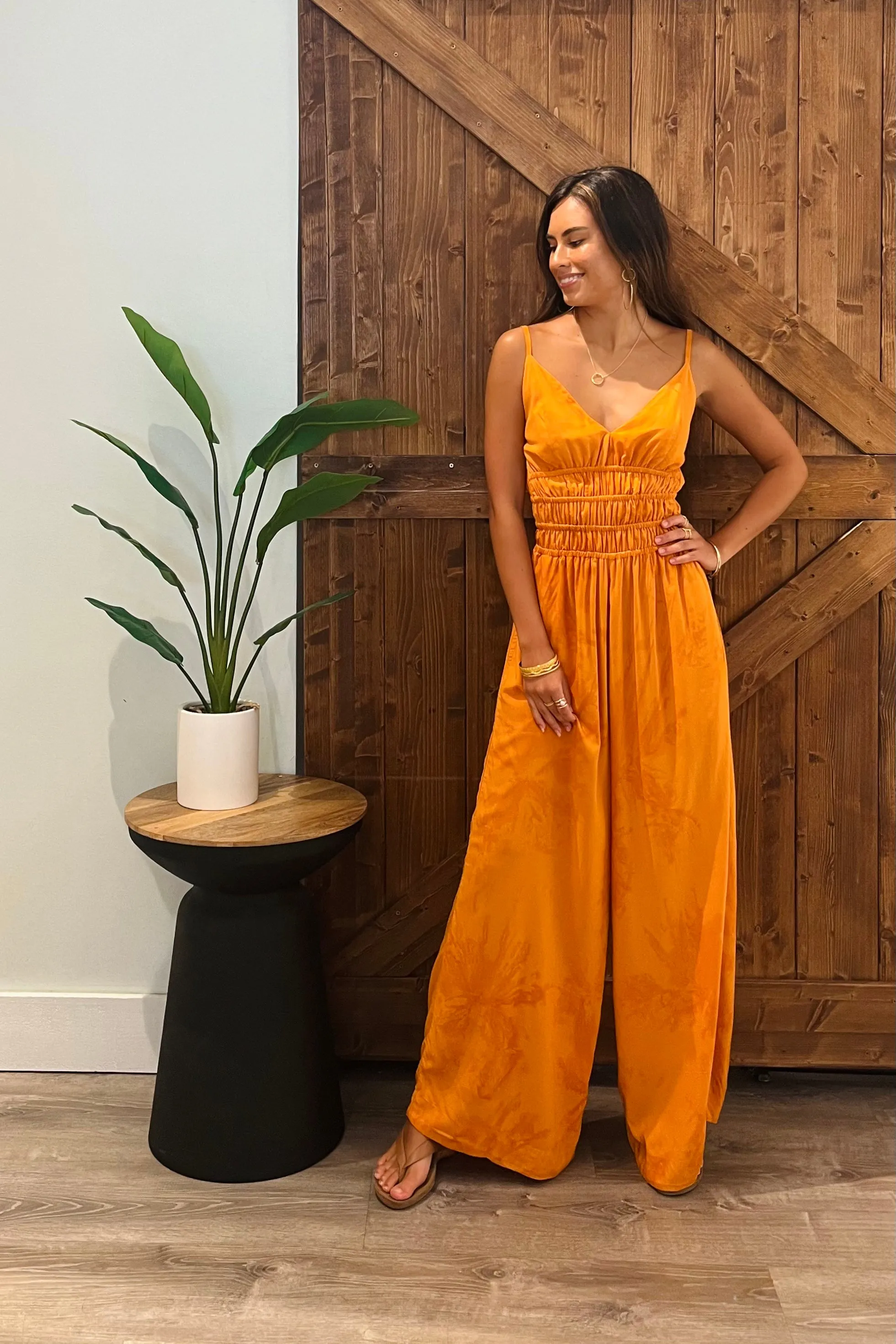 Opal Jumpsuit / Tangerine