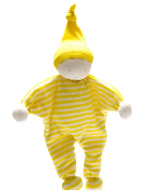 Organic Baby Comforter, Baby Buddy, Yellow & White Stripe